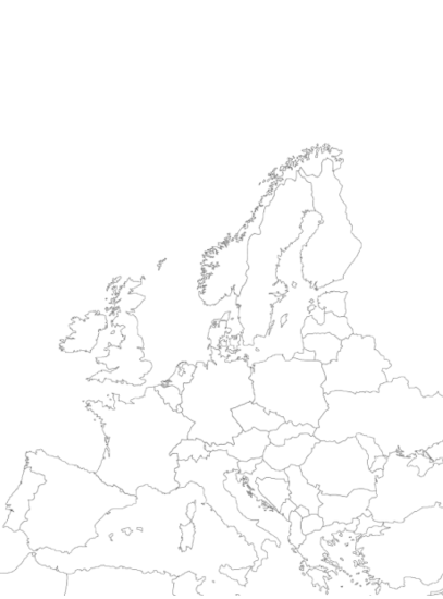 A map of Western Europe showing approximate locations of our offices.